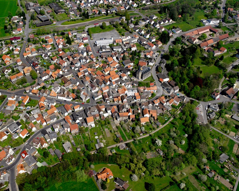 Luftbild Londorf - Gesamtübersicht und Stadtgebiet mit Außenbezirken und Innenstadtbereich in Londorf im Bundesland Hessen, Deutschland