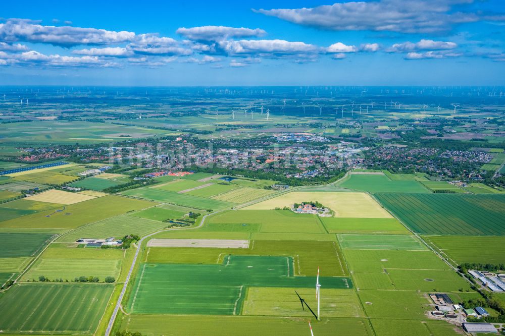 Luftbild Niebüll - Gesamtübersicht des Stadtgebietes in Niebüll im Bundesland Schleswig-Holstein, Deutschland