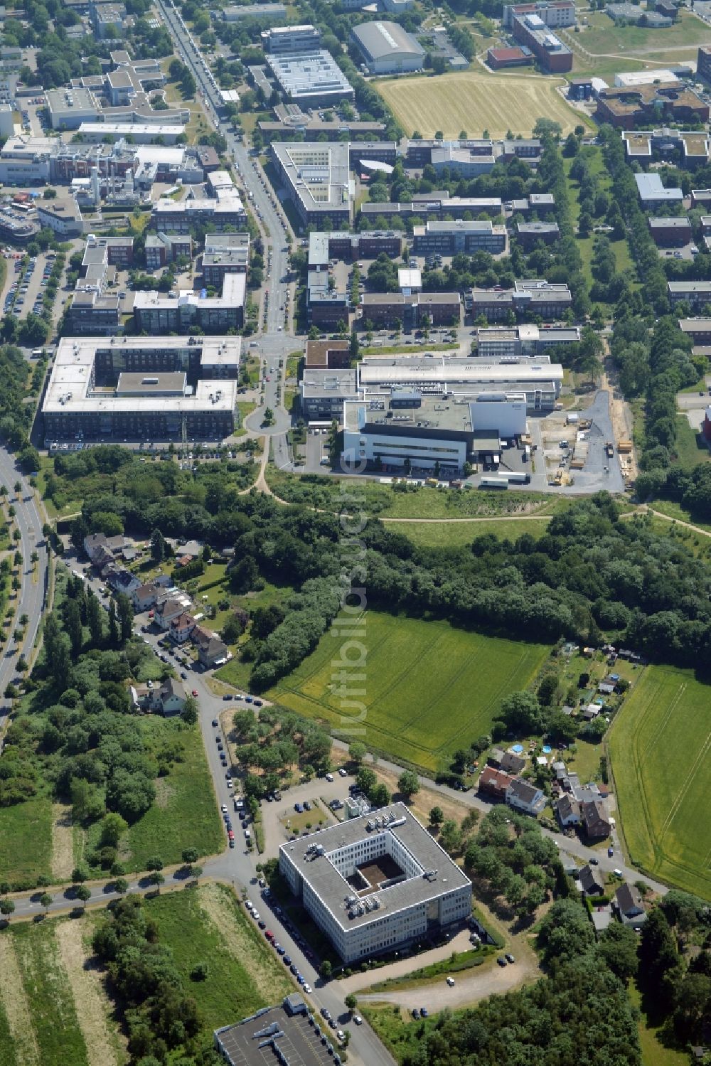 Dortmund von oben - Geschäftshaus der Markus Gerold Unternehmensgruppe in Dortmund im Bundesland Nordrhein-Westfalen