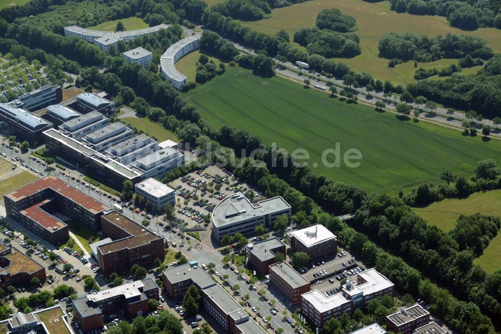 Dortmund von oben - Geschäftshaus der Markus Gerold Unternehmensgruppe in Dortmund im Bundesland Nordrhein-Westfalen