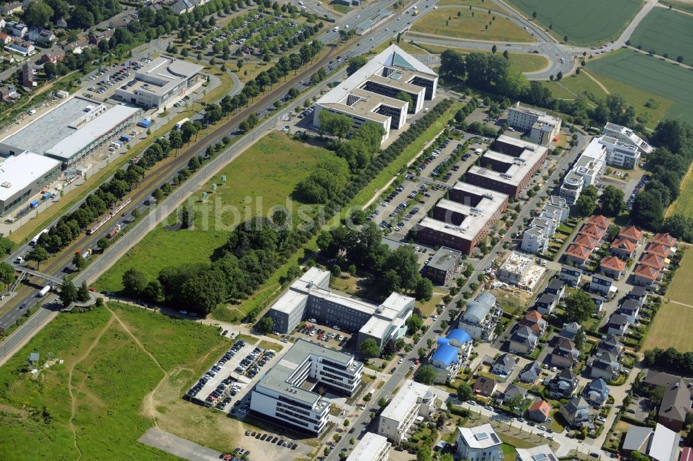 Dortmund von oben - Geschäftshaus der Markus Gerold Unternehmensgruppe in Dortmund im Bundesland Nordrhein-Westfalen