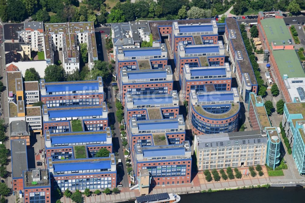 Luftbild Berlin - Geschäftshaus Viertel entlang der Stromstraße - Alt-Moabit im Ortsteil Mitte in Berlin, Deutschland