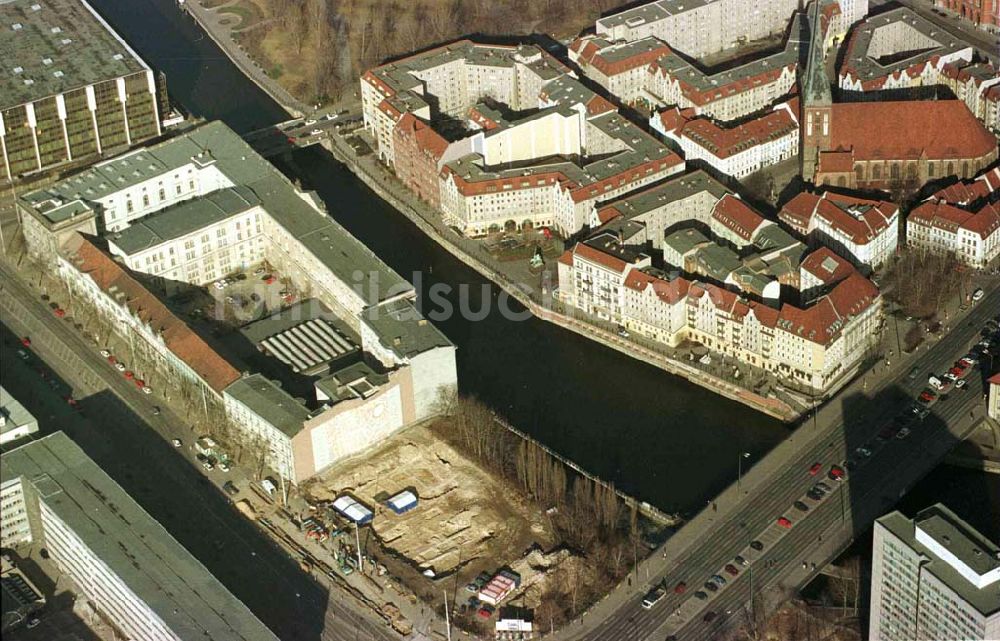 Berlin von oben - Geschäftshausbau durch Groth + Graalfs am Nikolaiviertel