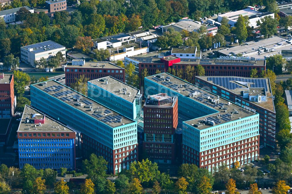 Berlin von oben - Geschäftshause Ensemble an der Wittestraße in Berlin, Deutschland