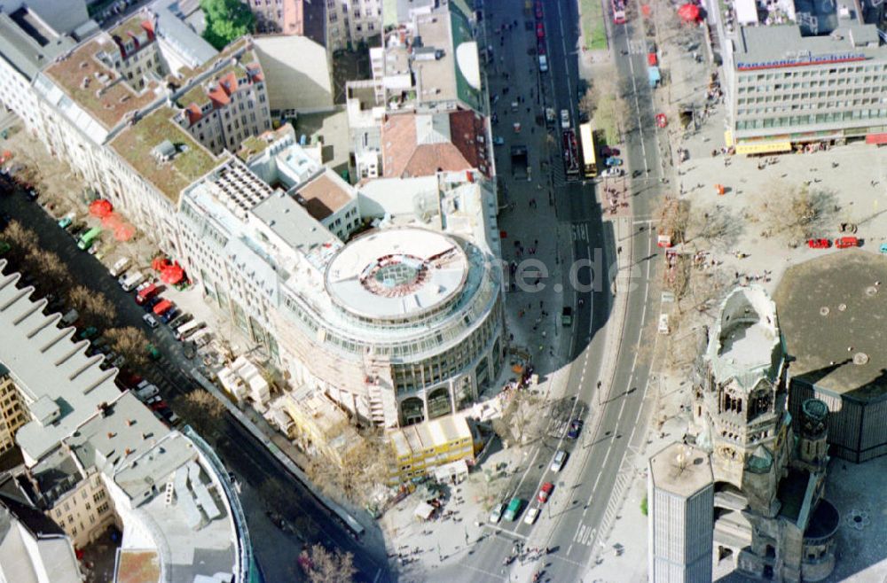 Luftaufnahme Berlin - Geschäftshausumbau Breitscheidplatz in Berlin-Charlottenburg.