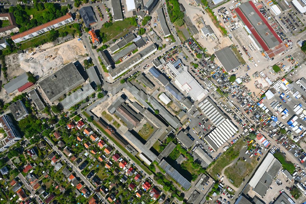 Berlin von oben - Geschichts- Denkmal Gedenkstätte Berlin-Hohenschönhausen im Ortsteil Alt-Hohenschönhausen in Berlin