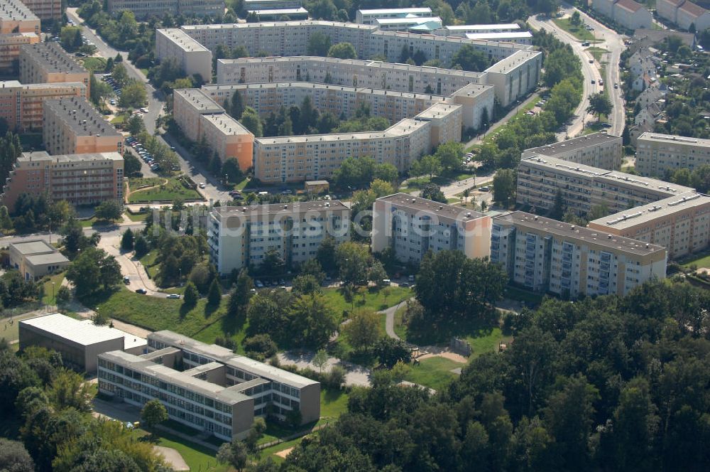 Bautzen von oben - Gesundbrunnenring in Bautzen