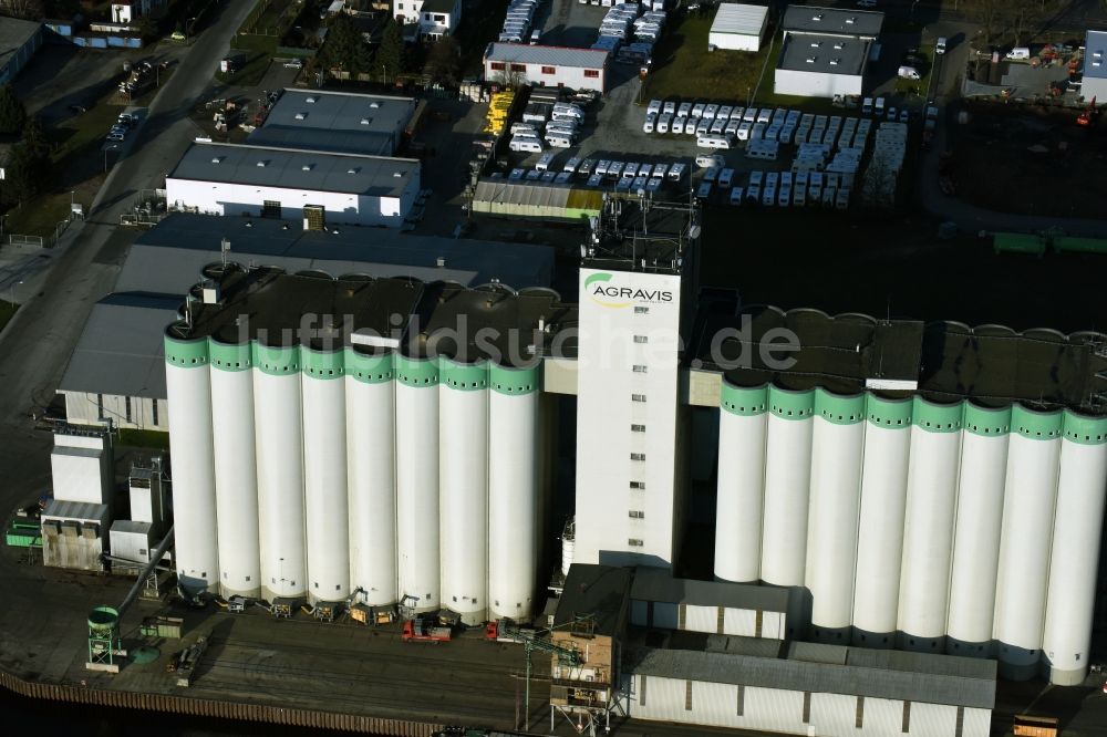 Luftbild Fürstenwalde/Spree - Getreide Speicher- Hochsilo in Fürstenwalde/Spree im Bundesland Brandenburg