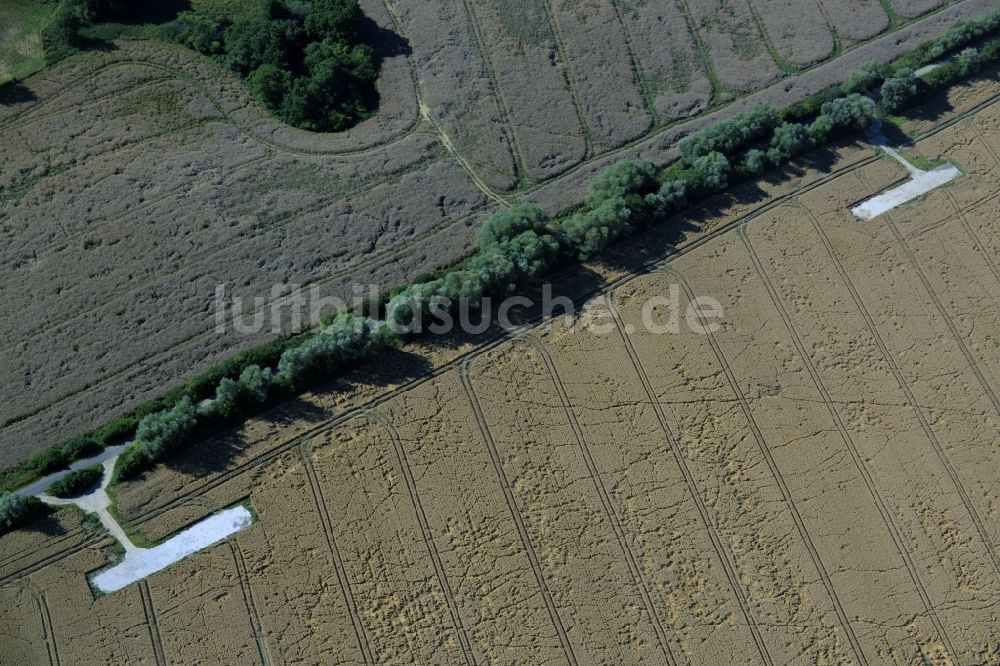 Luftbild Kuchelmiß - Getreidefeld- Strukturen in Kuchelmiß im Bundesland Mecklenburg-Vorpommern