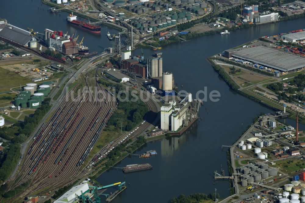 Luftbild Hamburg - Getreideterminal am Hafen in Hamburg