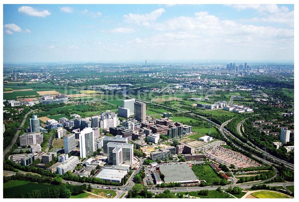 Eschborn aus der Vogelperspektive: Gewerbe- und Entwicklugsgebiet Sossenheim