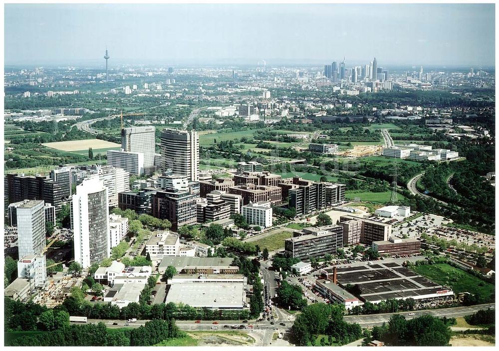 Frankfurt am Main von oben - Gewerbe- und Entwicklungsgebiet der HVB-Projekt am Gewerbegebiet Eschenborn - Süd in Frankfurt Sossenheim (Hessen)