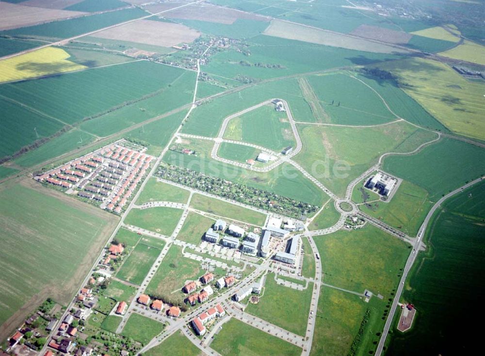 Luftbild Großkugel / Sachsen - Anhalt - Gewerbe- und Wohngebiet der HVB Projekt in Großkugel am Schkeuditzer Kreuz.