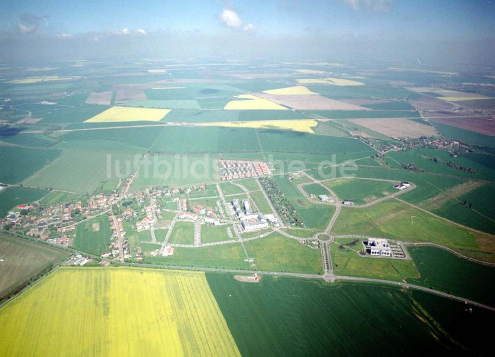 Luftbild Großkugel / Sachsen - Anhalt - Gewerbe- und Wohngebiet der HVB Projekt in Großkugel am Schkeuditzer Kreuz.