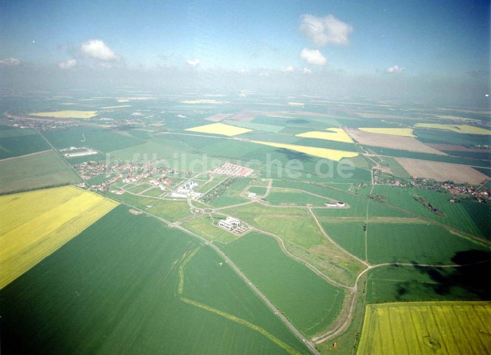 Luftbild Großkugel / Sachsen - Anhalt - Gewerbe- und Wohngebiet der HVB Projekt in Großkugel am Schkeuditzer Kreuz.