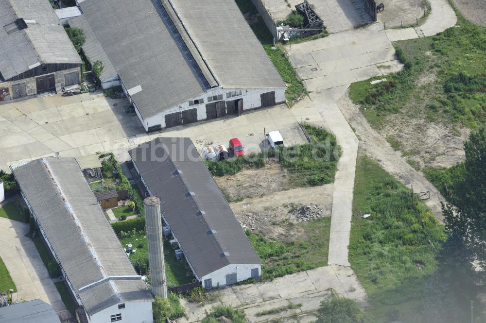 Luftaufnahme Bernau - Gewerbeanlagen im Ortsteil Schmetzdorf an der Pappelallee in Bernau bei Berlin