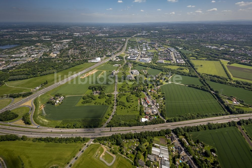 Luftaufnahme Dortmund - Gewerbeansiedlung auf dem Gelände des TechnologiePark am Campus Dortmund in Nordrhein-Westfalen