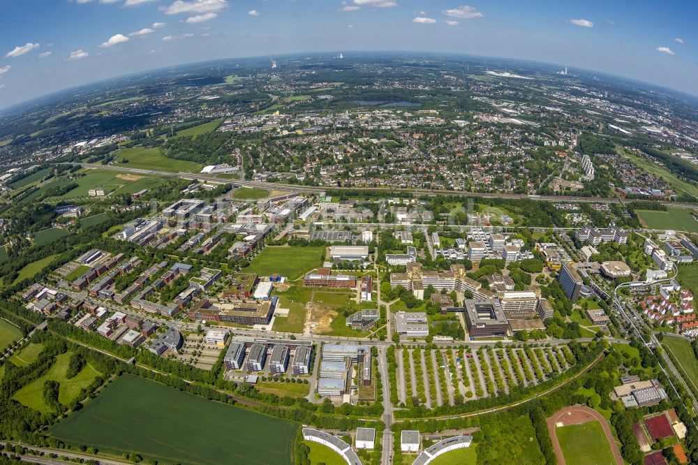 Luftaufnahme Dortmund - Gewerbeansiedlung auf dem Gelände des TechnologiePark am Campus Dortmund in Nordrhein-Westfalen