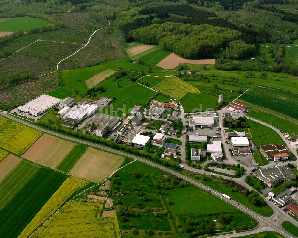 Albershausen von oben - Gewerbegebiet in Albershausen im Bundesland Baden-Württemberg, Deutschland