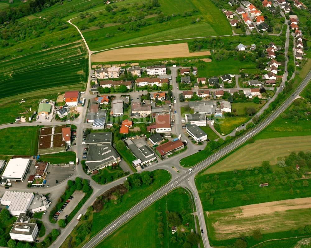 Albershausen aus der Vogelperspektive: Gewerbegebiet in Albershausen im Bundesland Baden-Württemberg, Deutschland