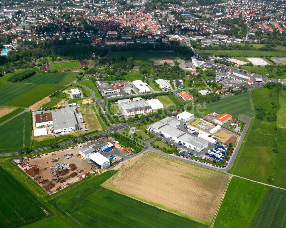 Alsfeld aus der Vogelperspektive: Gewerbegebiet in Alsfeld im Bundesland Hessen, Deutschland