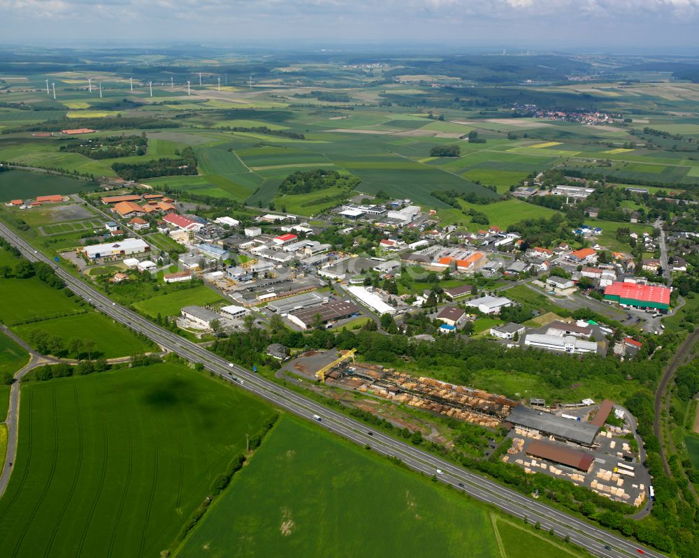 Alsfeld aus der Vogelperspektive: Gewerbegebiet in Alsfeld im Bundesland Hessen, Deutschland