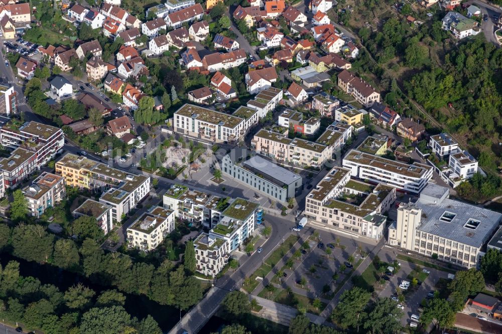 Tübingen von oben - Gewerbegebiet Alte Weberei mit Egeria GmbH und Bär