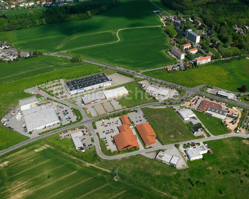 Altmittweida aus der Vogelperspektive: Gewerbegebiet in Altmittweida im Bundesland Sachsen, Deutschland