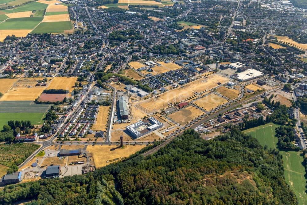 Alsdorf von oben - Gewerbegebiet Anna entlang der Konrad-Adenauer-Allee am Anna Park in Alsdorf im Bundesland Nordrhein-Westfalen, Deutschland