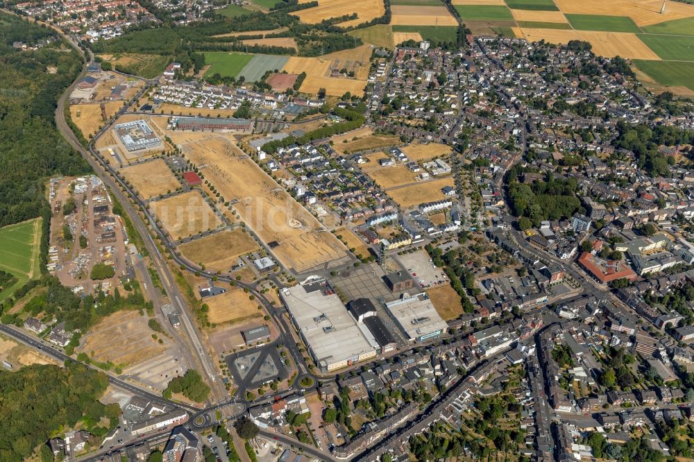 Luftaufnahme Alsdorf - Gewerbegebiet Anna entlang der Konrad-Adenauer-Allee am Anna Park in Alsdorf im Bundesland Nordrhein-Westfalen, Deutschland