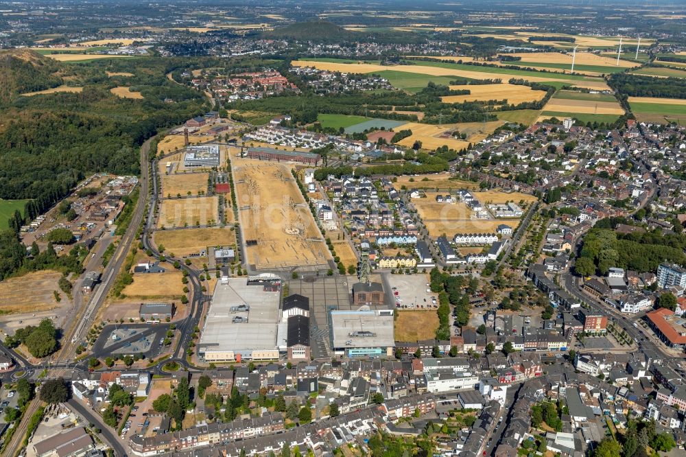 Alsdorf aus der Vogelperspektive: Gewerbegebiet Anna entlang der Konrad-Adenauer-Allee am Anna Park in Alsdorf im Bundesland Nordrhein-Westfalen, Deutschland