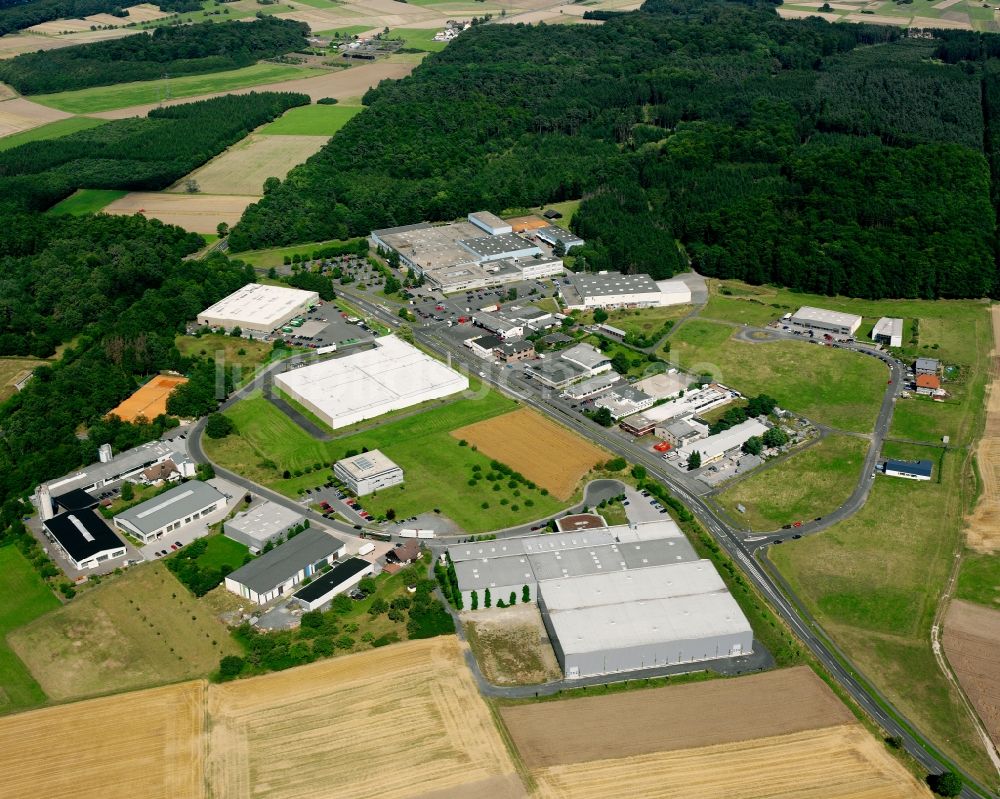 Annerod aus der Vogelperspektive: Gewerbegebiet in Annerod im Bundesland Hessen, Deutschland