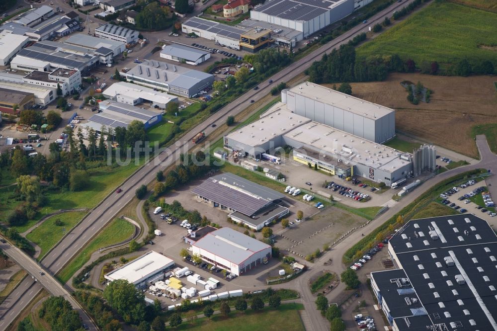 Willstätt von oben - Gewerbegebiet mit W. Armbruster Teigwarenfabrik GmbH in Willstätt im Bundesland Baden-Württemberg, Deutschland