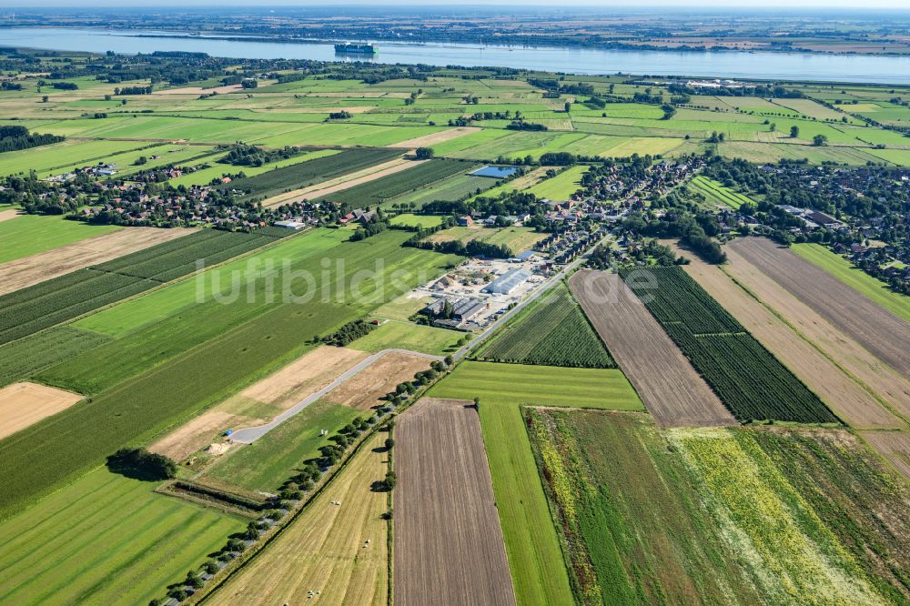 Luftbild Drochtersen - Gewerbegebiet Aschhorner Weg in Drochtersen im Bundesland Niedersachsen, Deutschland