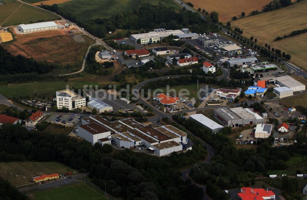 Heilbad Heiligenstadt aus der Vogelperspektive: Gewerbegebiet mit Autohäuser an der Nordhäuser Straße und der Carl-Zeiss-Straße in Heilbad Heiligenstadt in Thüringen