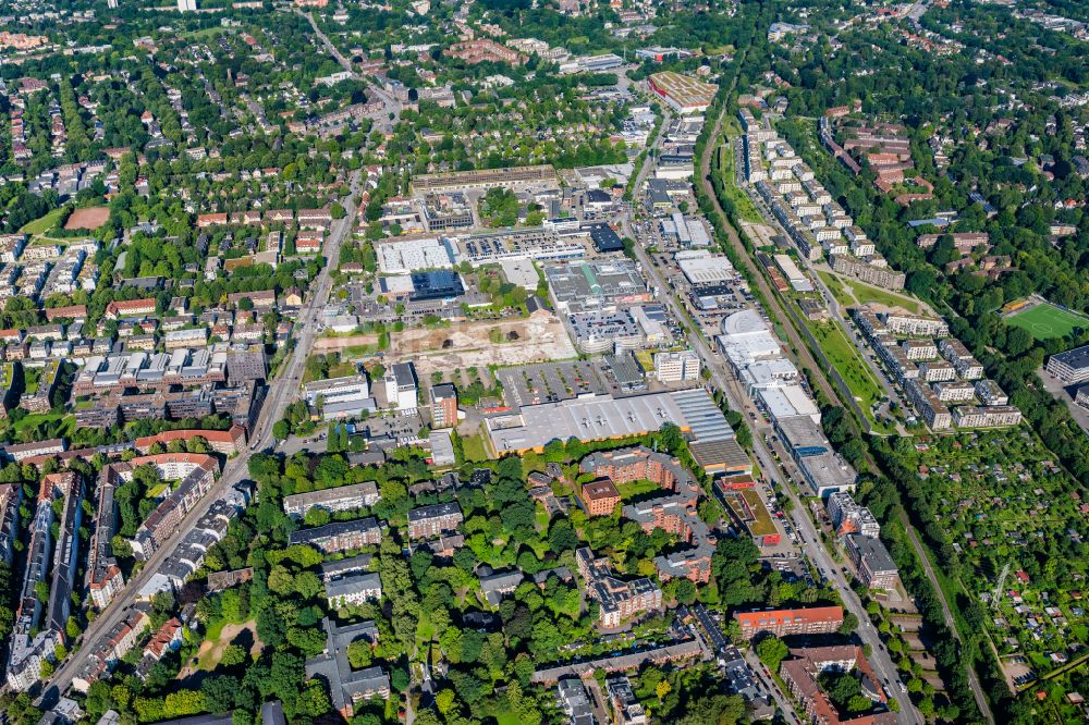 Luftaufnahme Hamburg - Gewerbegebiet Automeile Nedderfeld in Hamburg, Deutschland