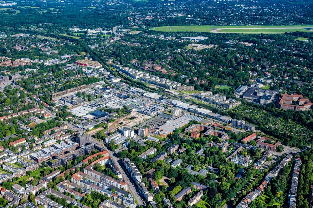 Hamburg aus der Vogelperspektive: Gewerbegebiet Automeile Nedderfeld in Hamburg, Deutschland