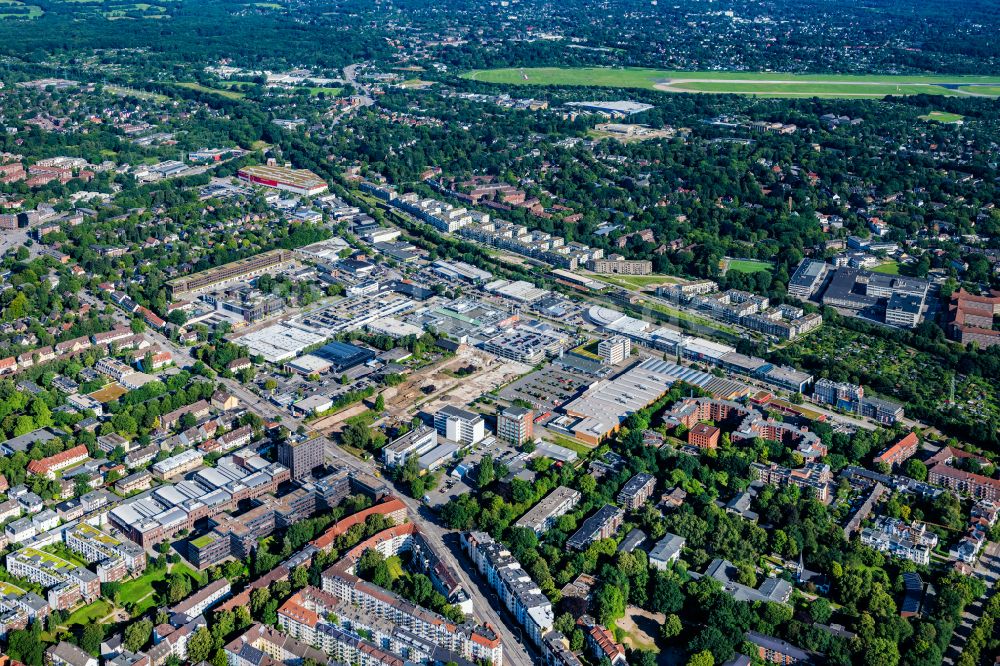 Luftbild Hamburg - Gewerbegebiet Automeile Nedderfeld in Hamburg, Deutschland