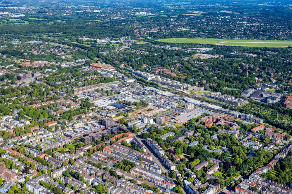 Hamburg von oben - Gewerbegebiet Automeile Nedderfeld in Hamburg, Deutschland