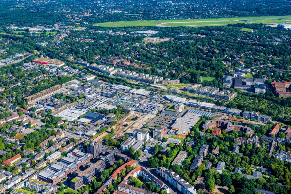 Hamburg aus der Vogelperspektive: Gewerbegebiet Automeile Nedderfeld in Hamburg, Deutschland