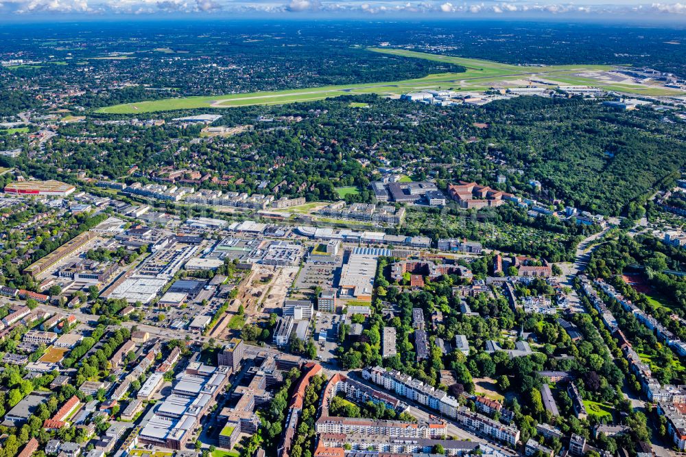 Luftaufnahme Hamburg - Gewerbegebiet Automeile Nedderfeld in Hamburg, Deutschland