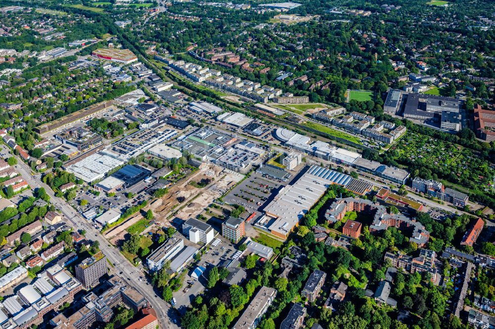 Hamburg von oben - Gewerbegebiet Automeile Nedderfeld in Hamburg, Deutschland