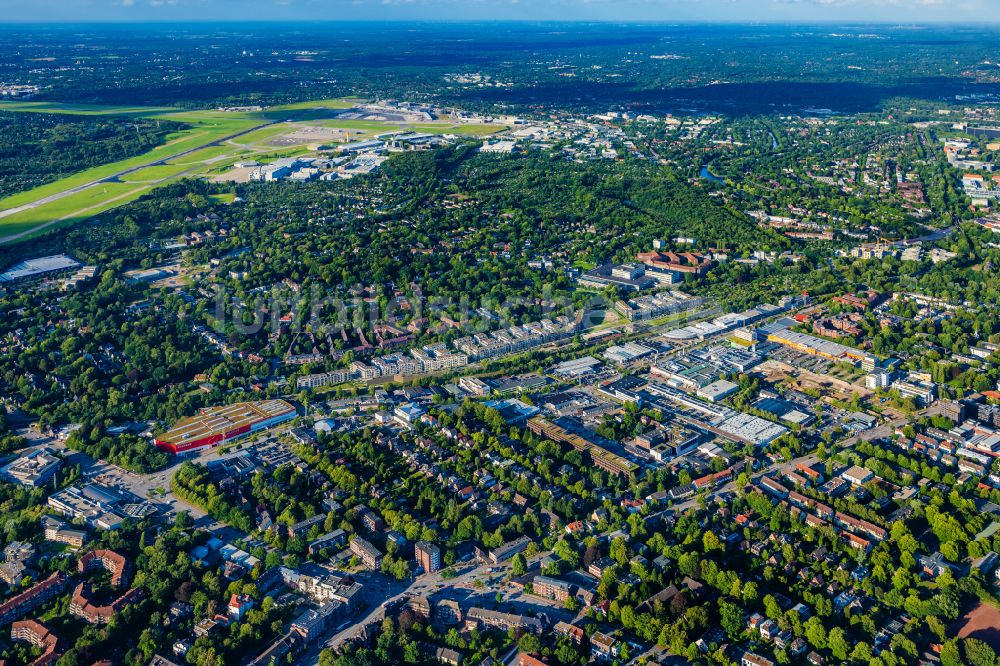 Hamburg aus der Vogelperspektive: Gewerbegebiet Automeile Nedderfeld in Hamburg, Deutschland