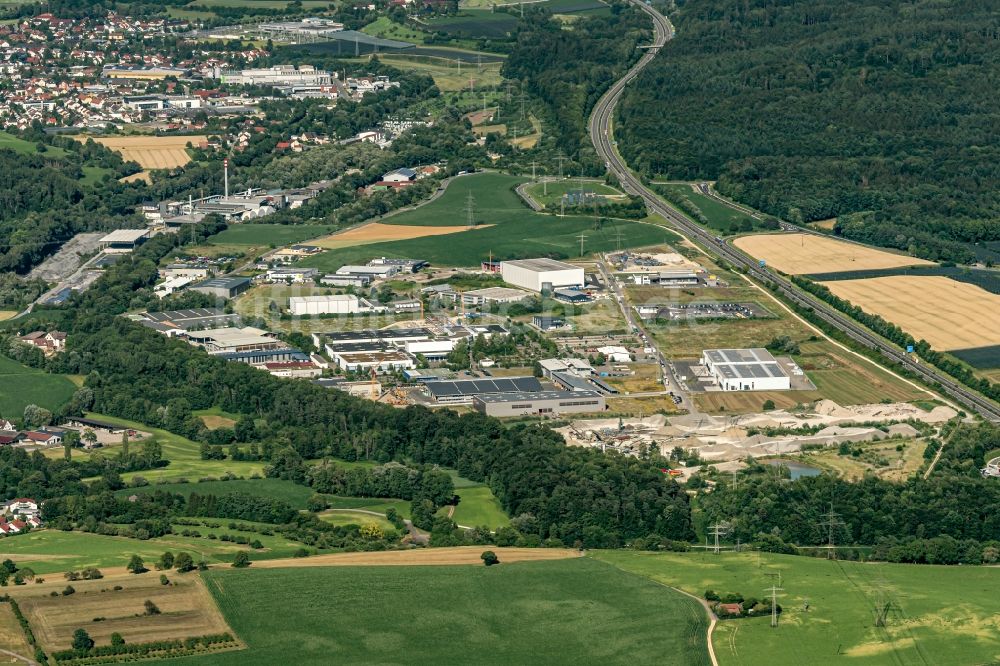 Luftaufnahme Wahlwies - Gewerbegebiet bei Stockach in Wahlwies im Bundesland Baden-Württemberg, Deutschland