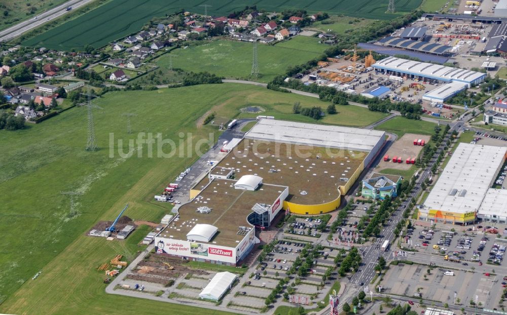 Bentwisch von oben - Gewerbegebiet Bentwisch in Bentwisch im Bundesland Mecklenburg-Vorpommern, Deutschland