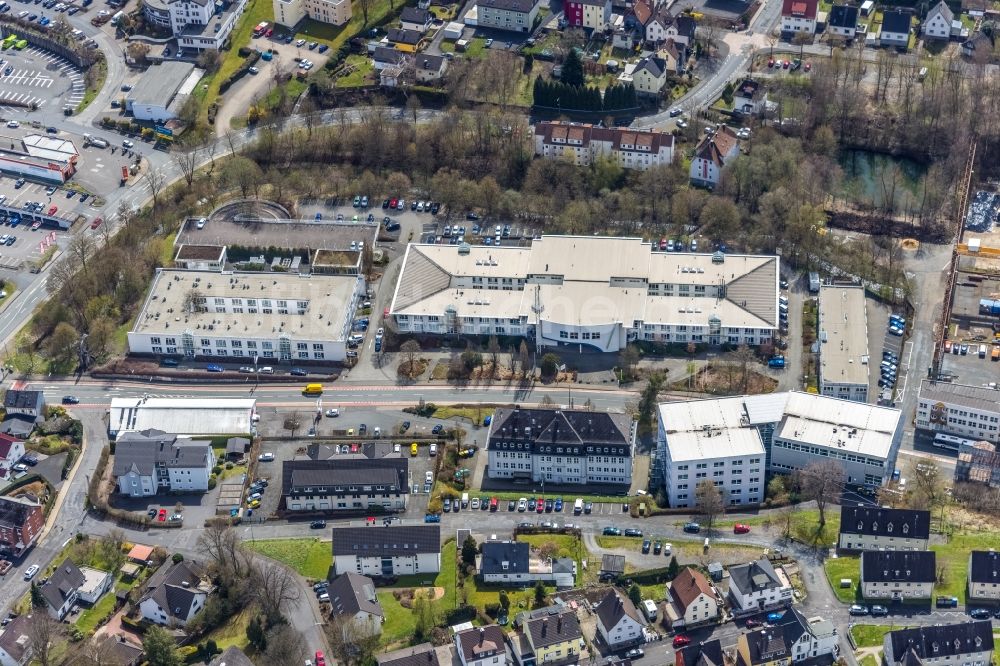 Luftbild Siegen - Gewerbegebiet an der Birlenbacher Straße in Siegen im Bundesland Nordrhein-Westfalen, Deutschland