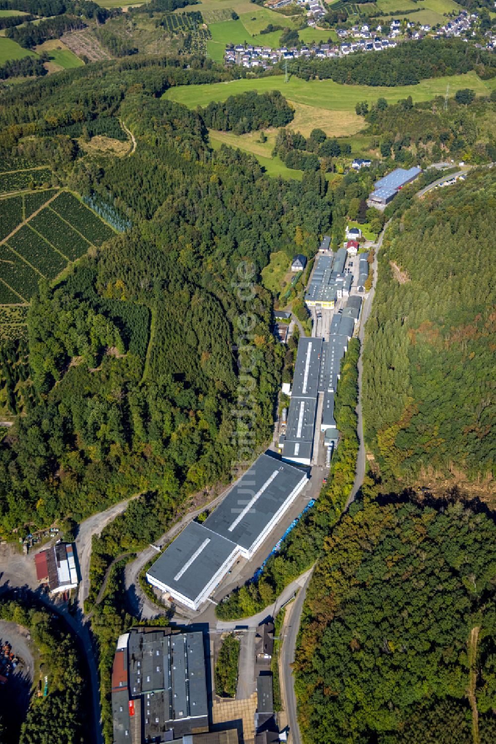 Luftaufnahme Bonzel - Gewerbegebiet in Bonzel im Bundesland Nordrhein-Westfalen, Deutschland