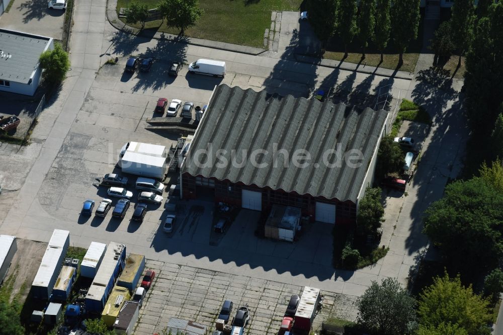 Luftbild Berlin - Gewerbegebiet Boxberger Straße - Hornoer Ring im Ortsteil Marzahn in Berlin, Deutschland