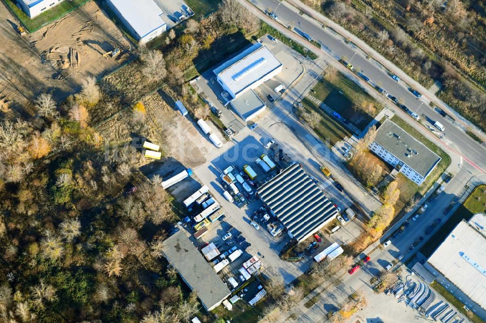 Berlin von oben - Gewerbegebiet Boxberger Straße - Hornoer Ring im Ortsteil Marzahn in Berlin, Deutschland