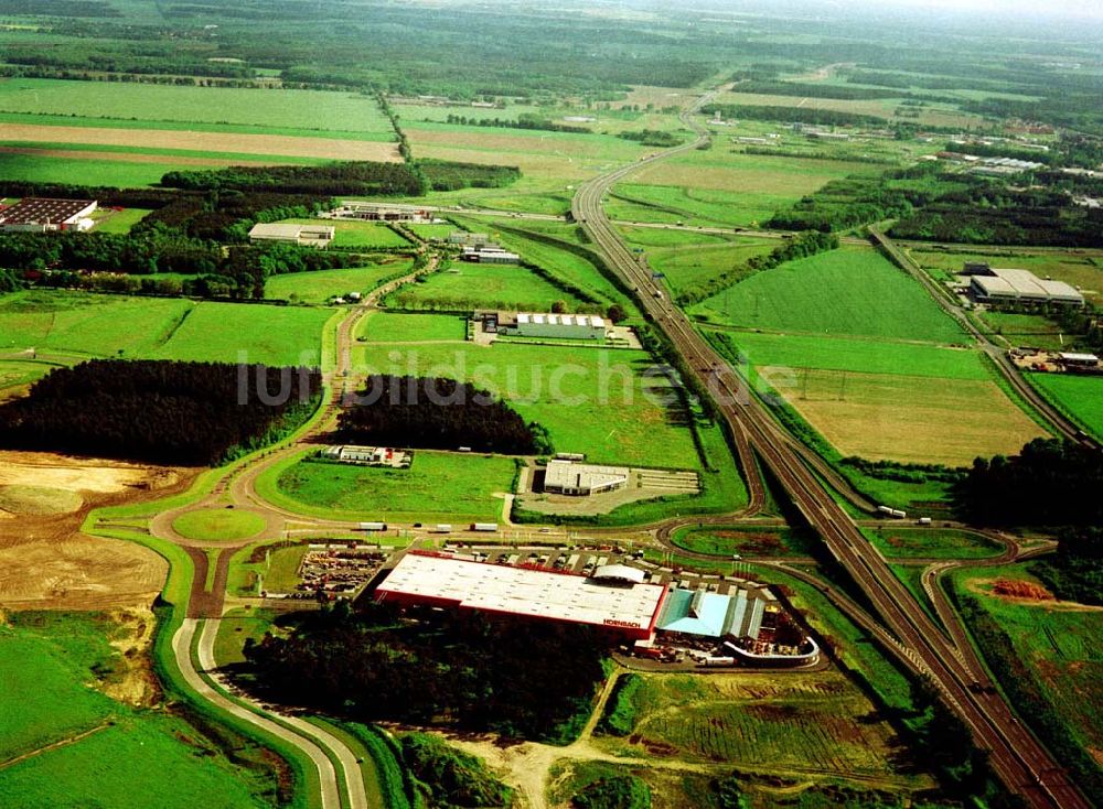 Genshagen / BRB aus der Vogelperspektive: Gewerbegebiet Brandenburg Park der Firma TRIZEC HAHN Deutschland GmbH am südlichen Berliner Ring bei Ludwigsfelde 16